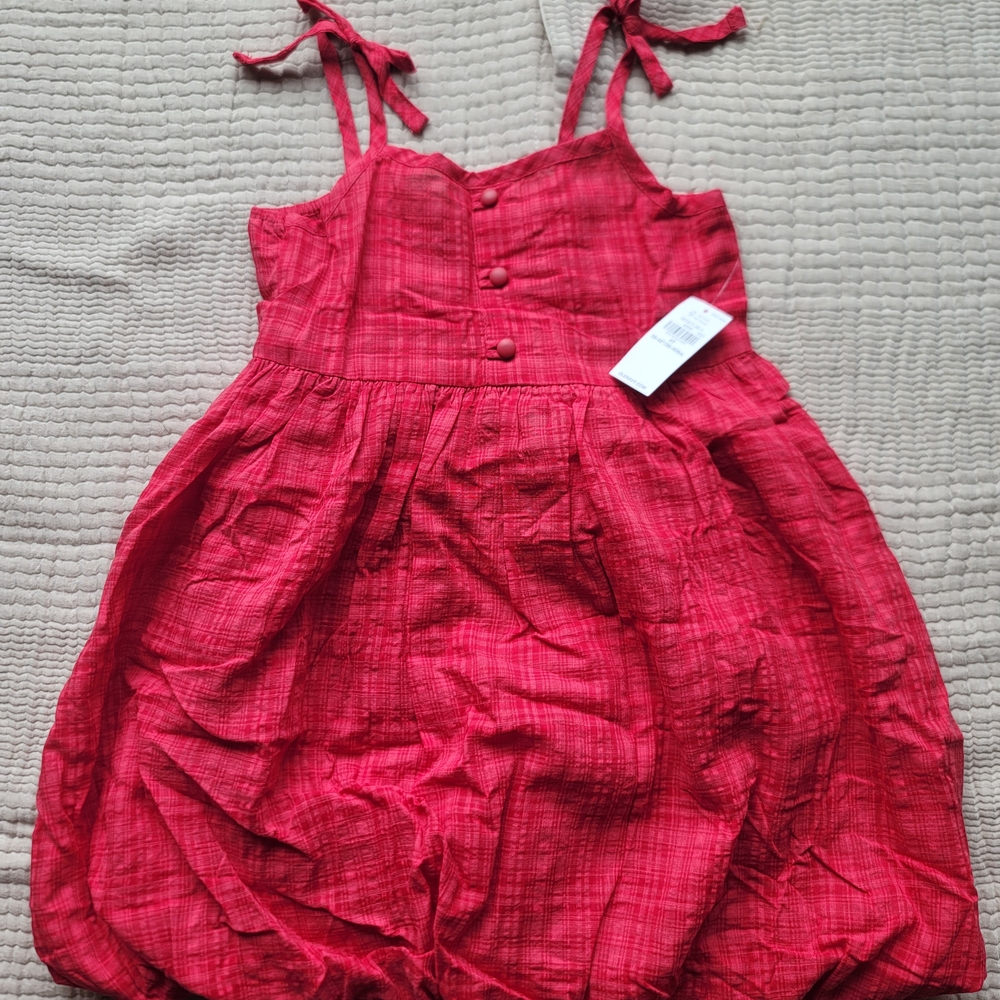 Old Navy Vibrant Red Dress Toddler Sz 4T With Elastic Hem NWT